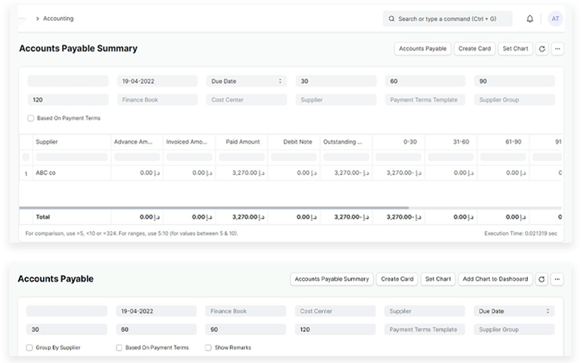 Account Payable Summary Image