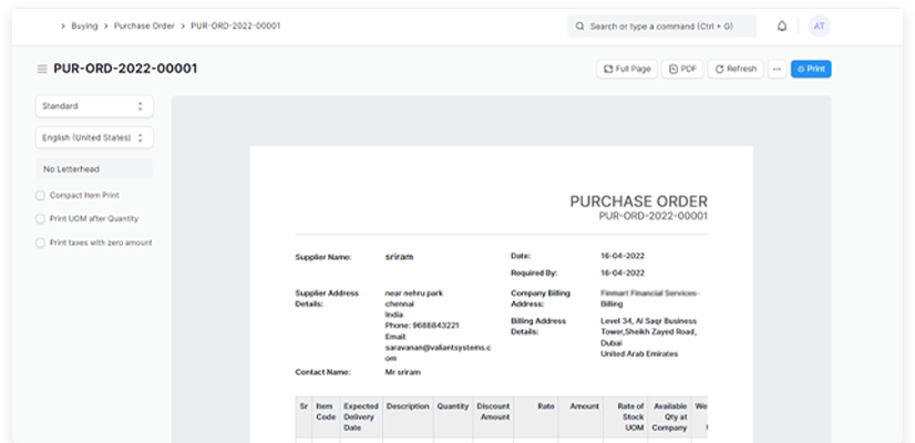 Purchase Order Image