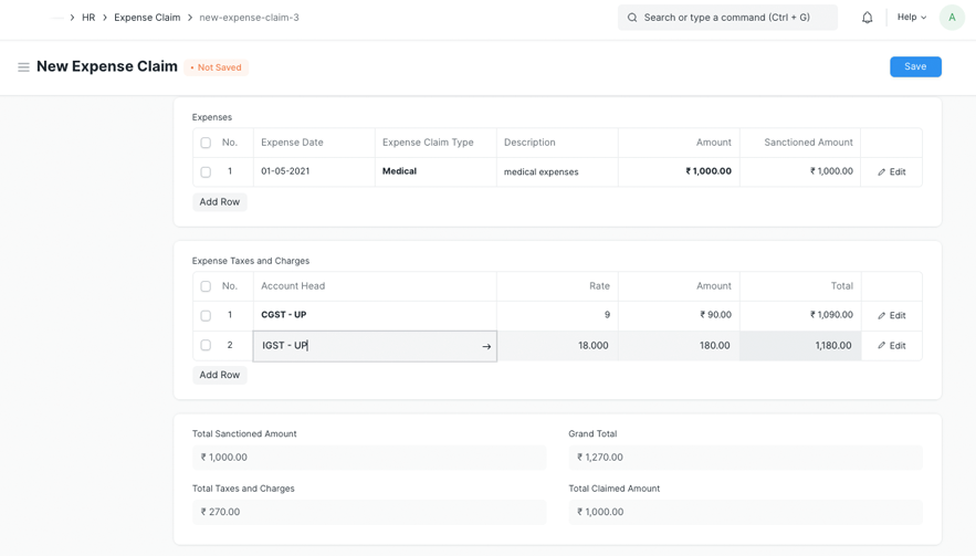 Travel Expense Claim Expense