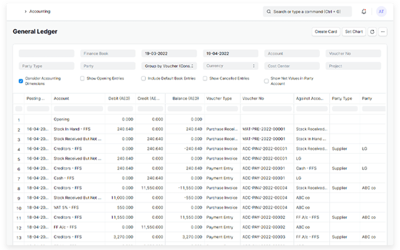 General Ledger Image